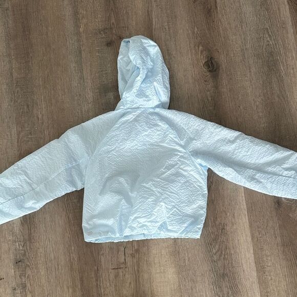 Girls Light Blue Hooded Jacket All in Motion - Picture 4 of 5